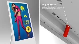 Display Digital Signage Portabil Cu Baterie 49