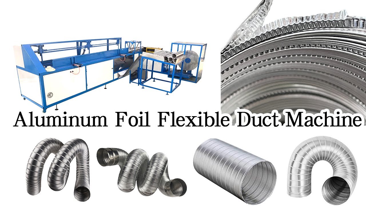 Pure Aluminum Foil Flexible Air Duct Forming Machine