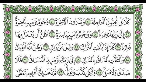 تكرار سورة القيامة من 20 إلى 30