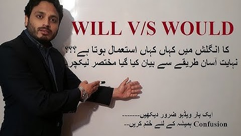 Will v/s Would - Modal Verb- By Ali Raza Kazmi