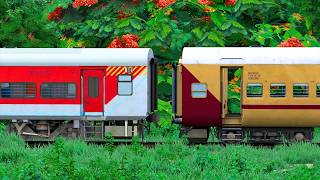 LHB RED COUPLING ICF UTKRISHT TRAIN | BUMPY RAILROAD | RAILWORKS | INDIAN TRAIN SIMULATOR GAMEPLAY