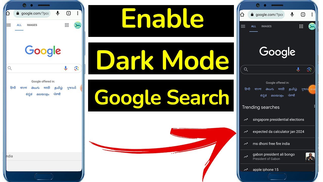 How to Turn on Dark Mode in Google Search on Android Mobile? - YouTube