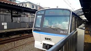 相鉄8000系8711編成 快速海老名行発車&9000系9702編成 快速横浜行到着　西谷駅