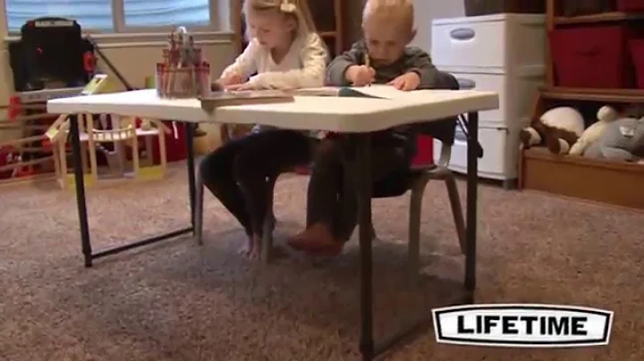 Lifetime 4 ft. Adjustable Height Fold-In-Half Table - White (4428) -  KitSuperStore.com