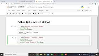 174 Python Set remove  Method