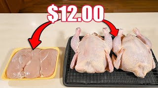 Save 50% At The Grocery Store By Buying Whole Chicken