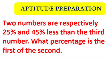 Two numbers are respectively 25% and 45% less than the third number. What percentage is the first