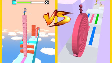 Cube Surfer Vs Layers Roll : Gameplay Walkthrough Part 1 - Level 1-9999 All Level (iOS, Android)