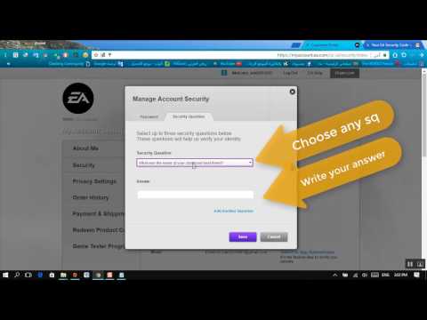 How to change origin security question
