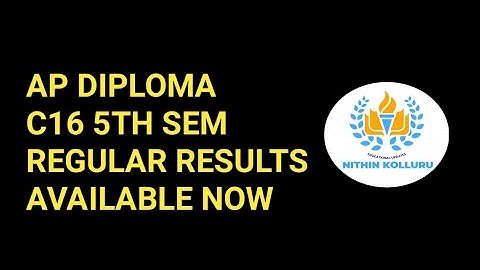 AP DIPLOMA C16 5TH SEM RESULTS DECLARED