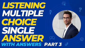 PTE Listening - Multiple Choice Single Answer With Answers | Most Repeated | Mock Test 3