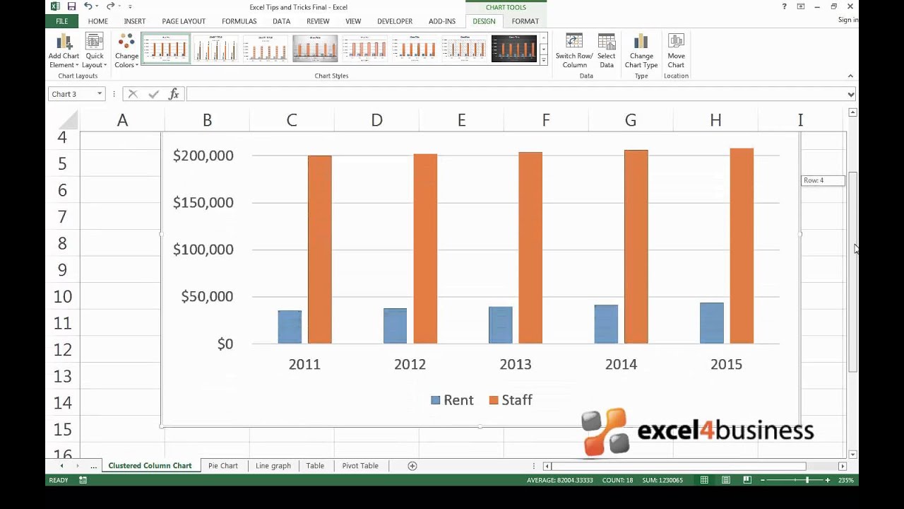 Excel 2013 Create A Chart