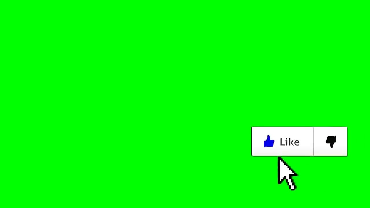 Animated Youtube  Like  Button Green Screen Overlay  NEW 