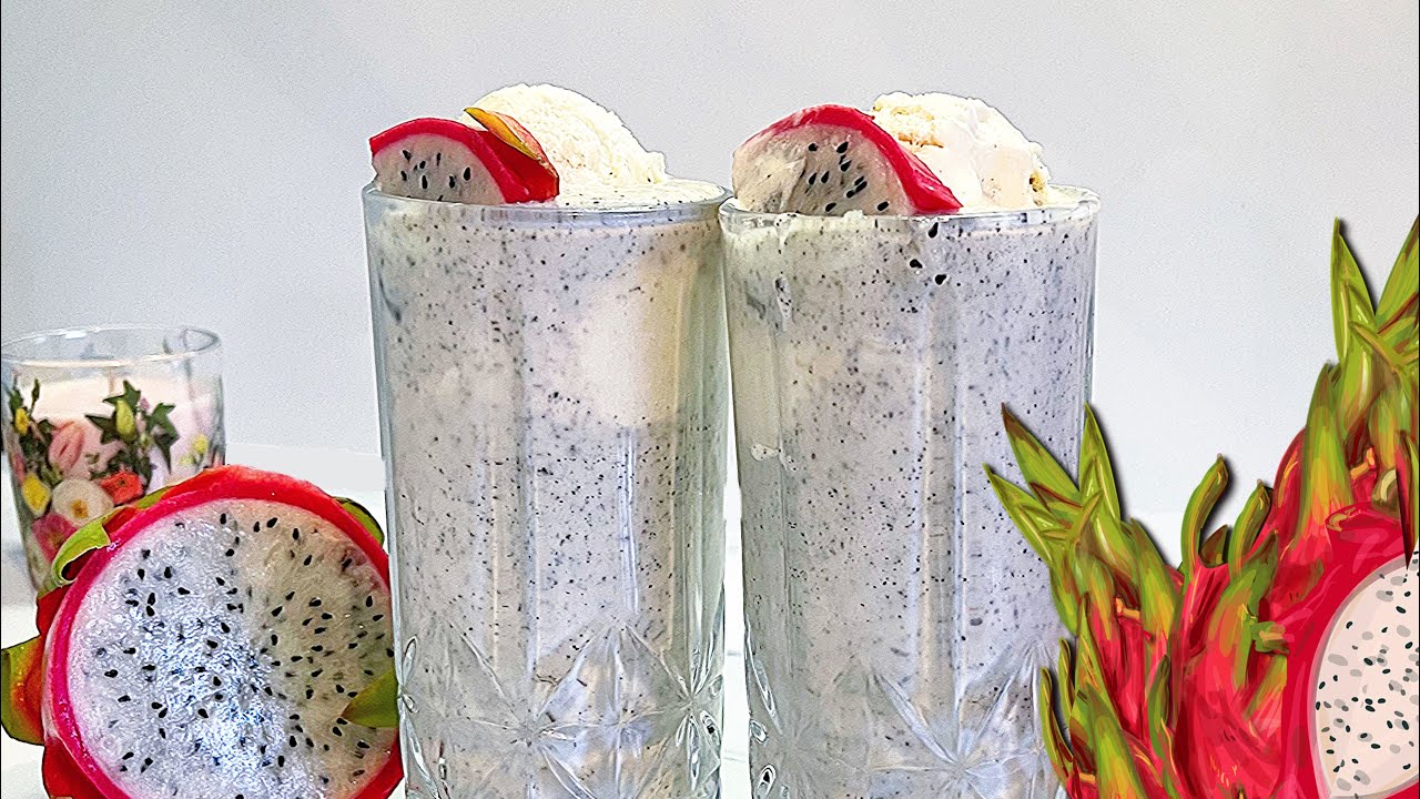 Dragon Fruit Milkshake | Pitahaya Smoothie - YouTube