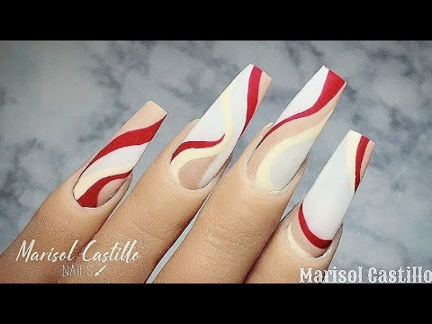 Uñas En Tendencia🔥| Diseño de líneas Curvas - thptnganamst.edu.vn