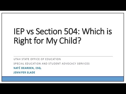 IEP vs. Section 504 Plans:  Which Is Right for My Child?
