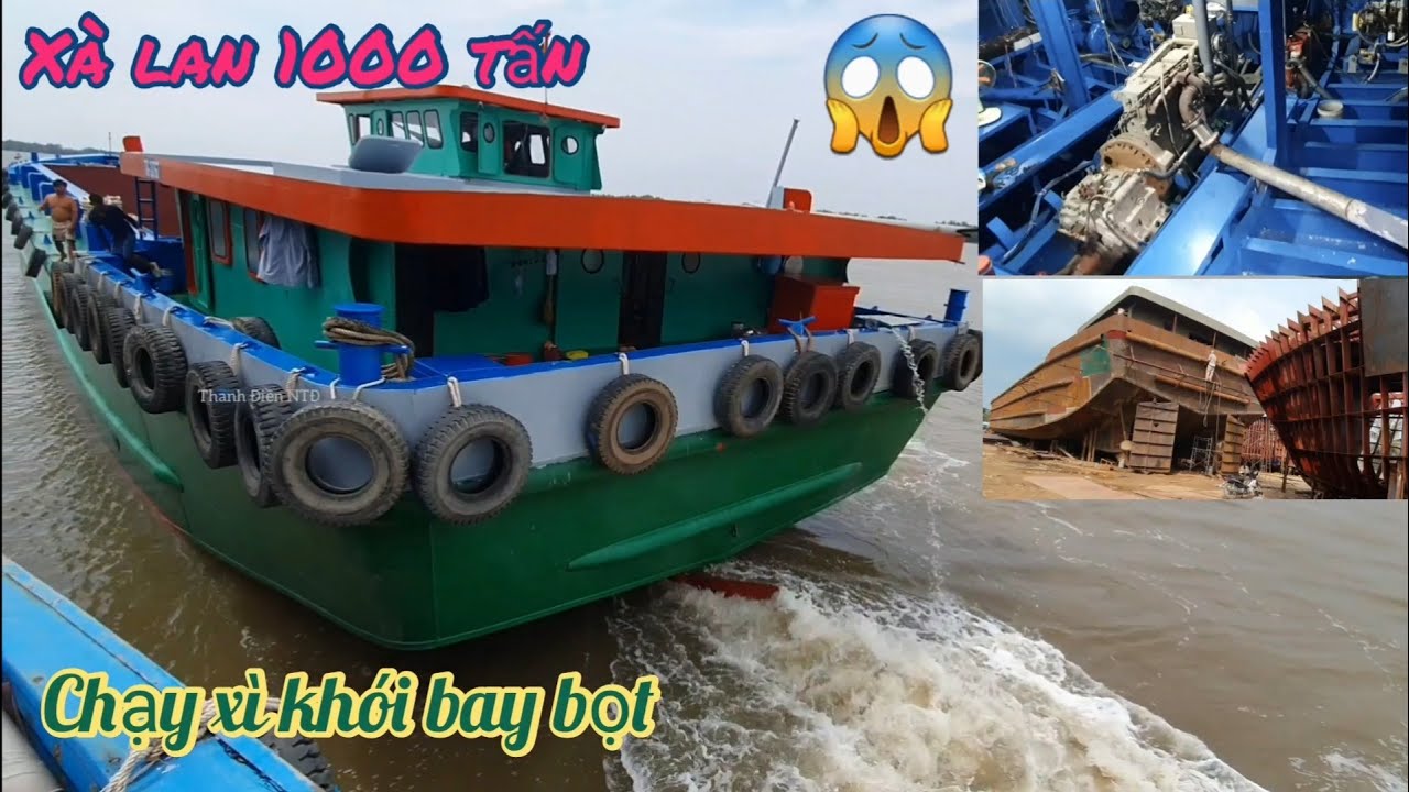 Xà lan 1000 tấn🍀lấp động cơ và chạy cỡ này liệu có ổn không đây..