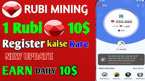 Rubi Mining App 1 Rubi Coin - 10$ 💎 Rubi Network Create New Account Rubi Network Mining
