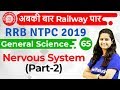 9:30 AM - RRB NTPC 2019 | GS by Shipra Ma'am | Nervous System (Part-2)