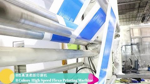 Lisheng 8color high speed stack type flexographic printing machine plastic bag double side printing
