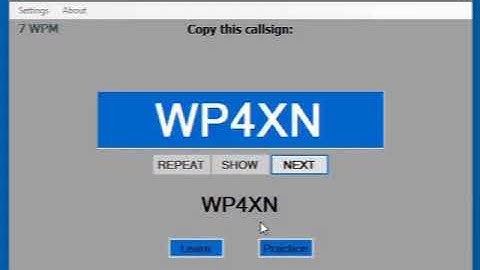 Demo of Morse Tutor program by W5LA