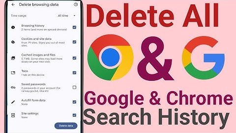 How to Delete All Google Search History - Android & iphone