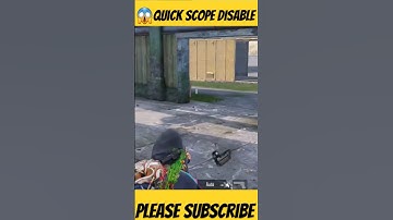 How To Enable QUICK SCOPE SWITCh 😱 IN PUBG Mobile