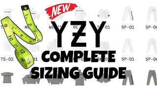 NEW $20 YEEZY.COM Merch Complete SIZING GUIDE