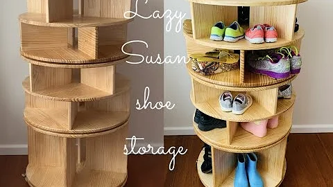 How to make spinning shoe rack/ DIY WoodWorking .