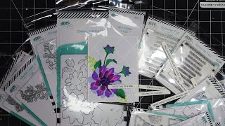 NEW! LDRS Creative Summer Collection! Dahlia Layering Dies & Sentiment Stack Review & Card Tutorial!