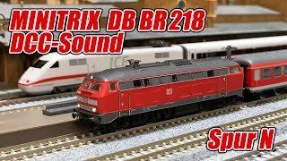 Minitrix 16823 Diesellok Db Br 218 499-2 Ep.vi Dcc-Sound Spur Nn Gauge Nゲージ