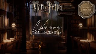 Hogwarts Library Ambience ✧˖° Harry Potter ASMR Study Ambience + Music