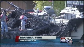 Boats destroyed in Marina fire