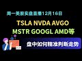 周一 美股实盘直播 MSTR TSLA MARA AVGO GOOG 等