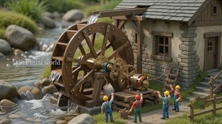 Building Floating Crystal Waterfall House | Incredible Miniature Construction