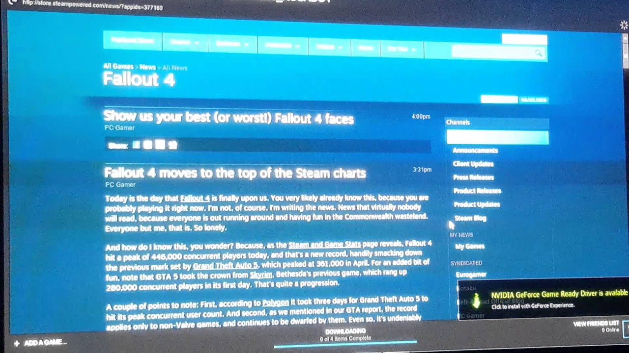 fallout 4 steam wont launch youtube steam charts grand theft auto 5