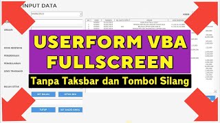 Cara Membuat Userform VBA Excel Full Screen screenshot 4