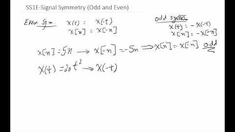 SS1E Signal Symmetry Odd and Even