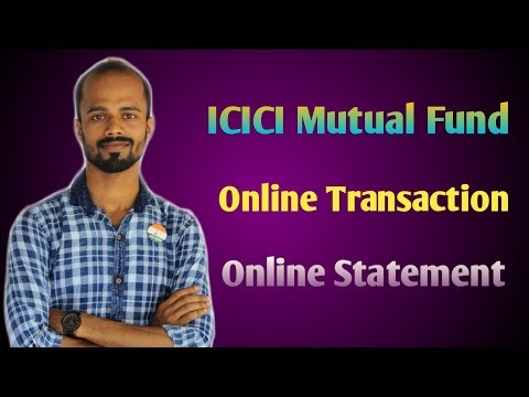 ICICI Mutual Fund- Create User Id for Online Transaction And Online Statement