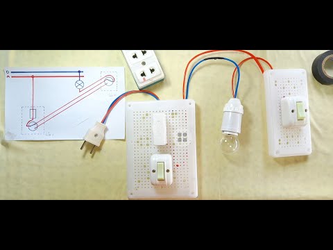 Video Lắp mạch điện hai công tắc ba cực điều khiển một đèn -... - youtube
