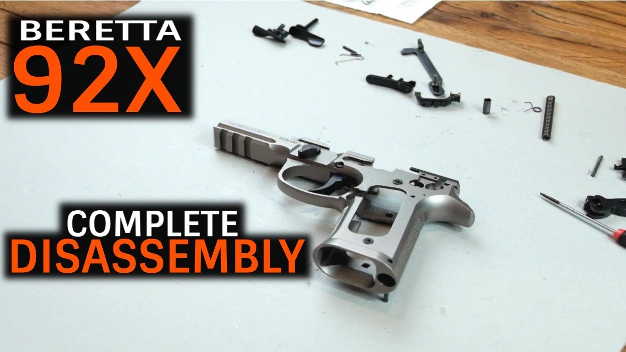 Smontaggio completo Beretta 92X Performance - Complete disassembly of beretta 92xperformance.