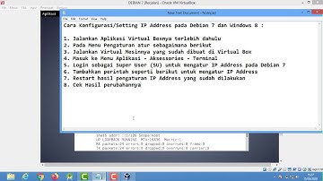 Cara Konfigurasi IP Address pada Debian 7 dan Windows 8