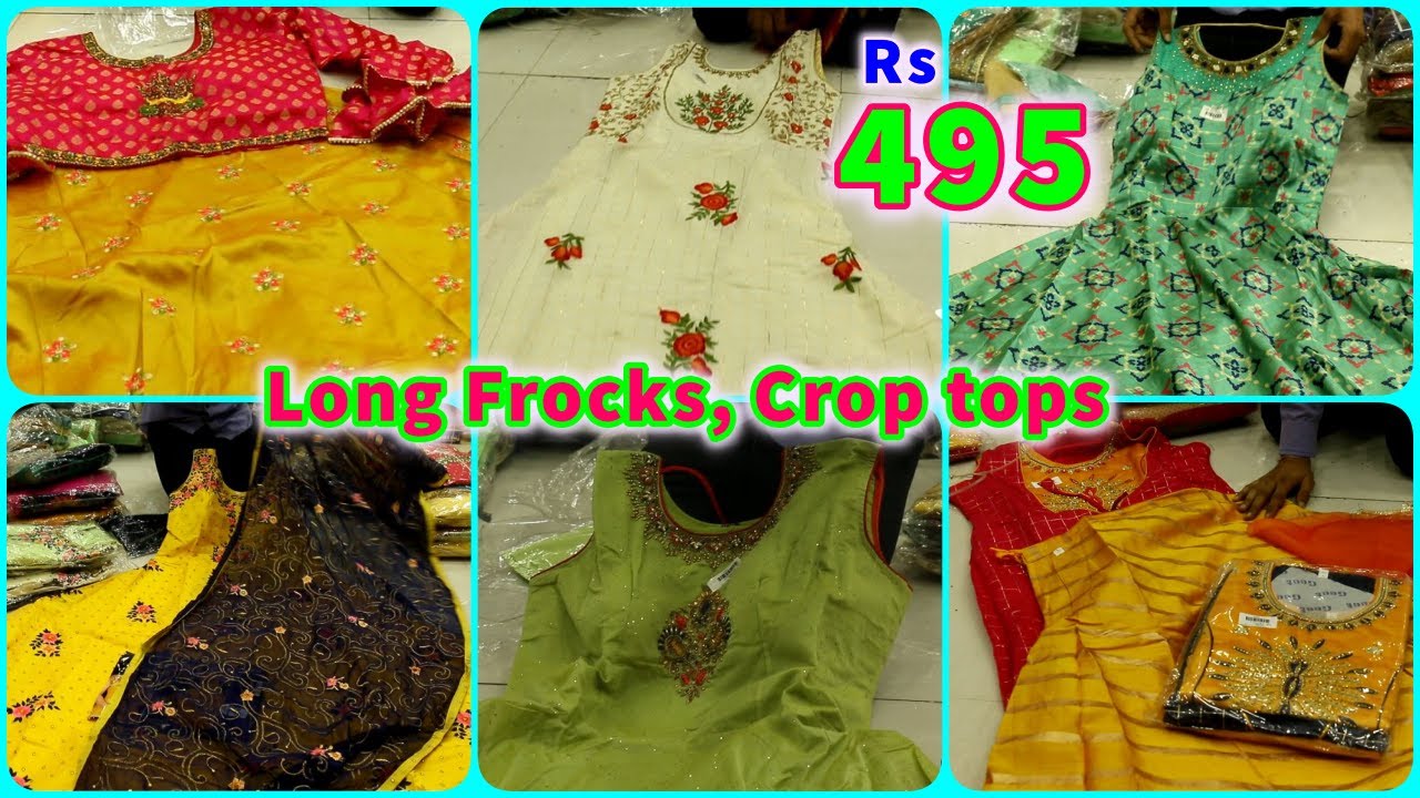 Long frocks, Crop Tops Latest Collections | Wholesale Market ...