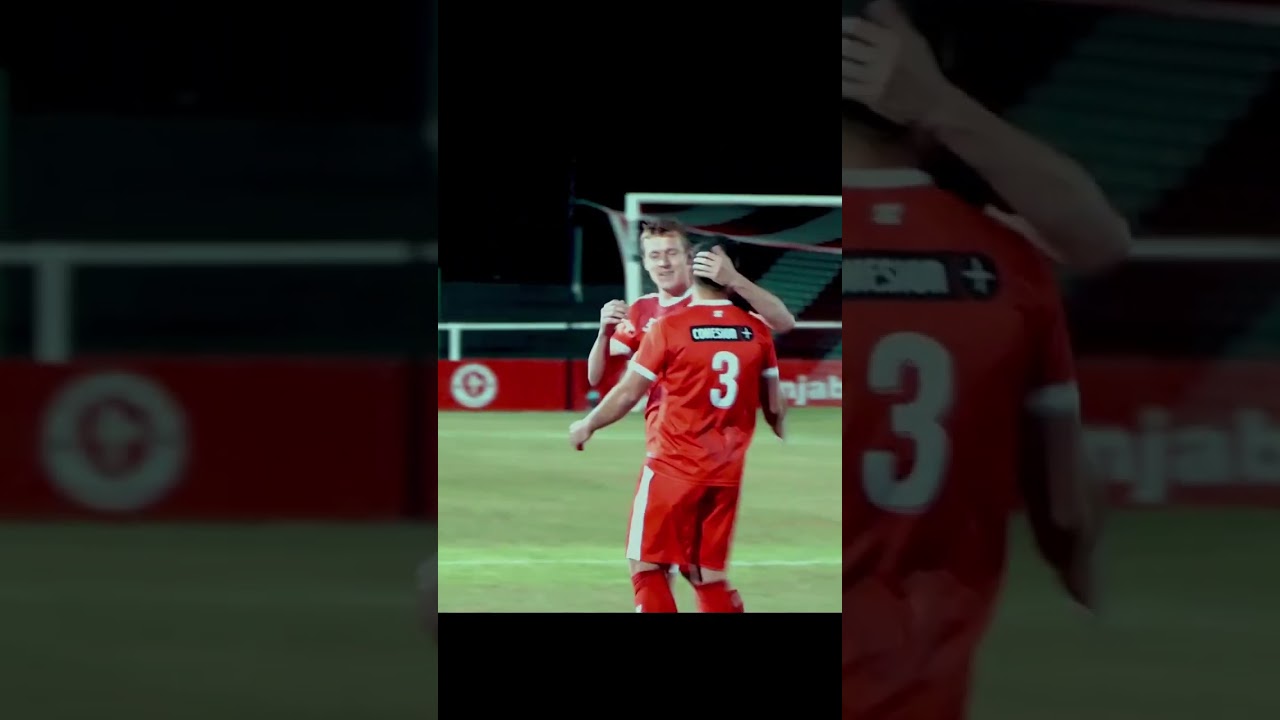 A stunning free-kick from Punjab United's Sam Wood ☄️