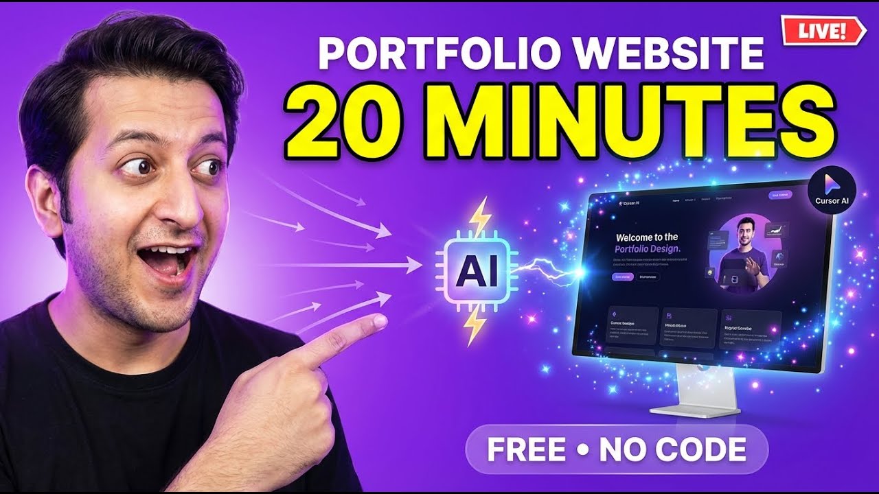 I Built My Portfolio Website in 20 Minutes Using AI (And It’s LIVE!)