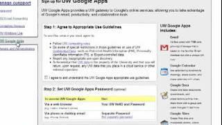 Activating UW Google Apps