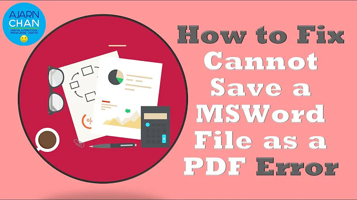 How to fix “cannot save a MSWord file as a pdf” error วิธีแก้ปัญหาเซฟไฟล์ MSWord เป็น pdf ไม่ได้