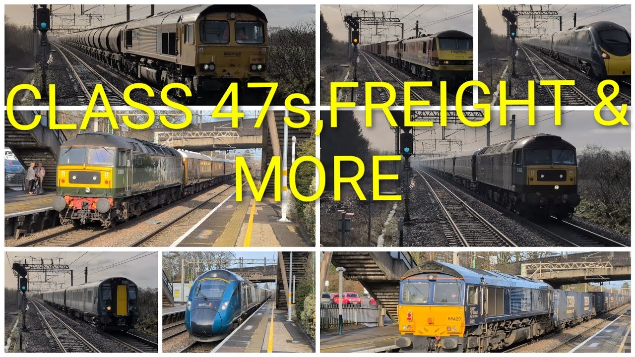 An Hour At Winsford Station Ft Class 47s,Freight & More