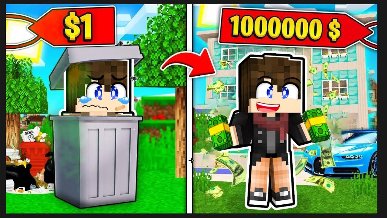 De PAUVRE à RICHE sur Minecraft !