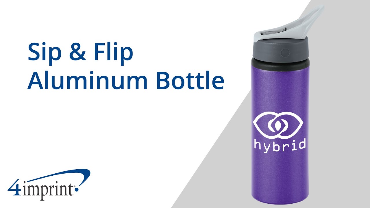 Custom Water Bottles : Sip & Flip Aluminum Bottle - 24 oz. - 24  hr 119696-24HR
